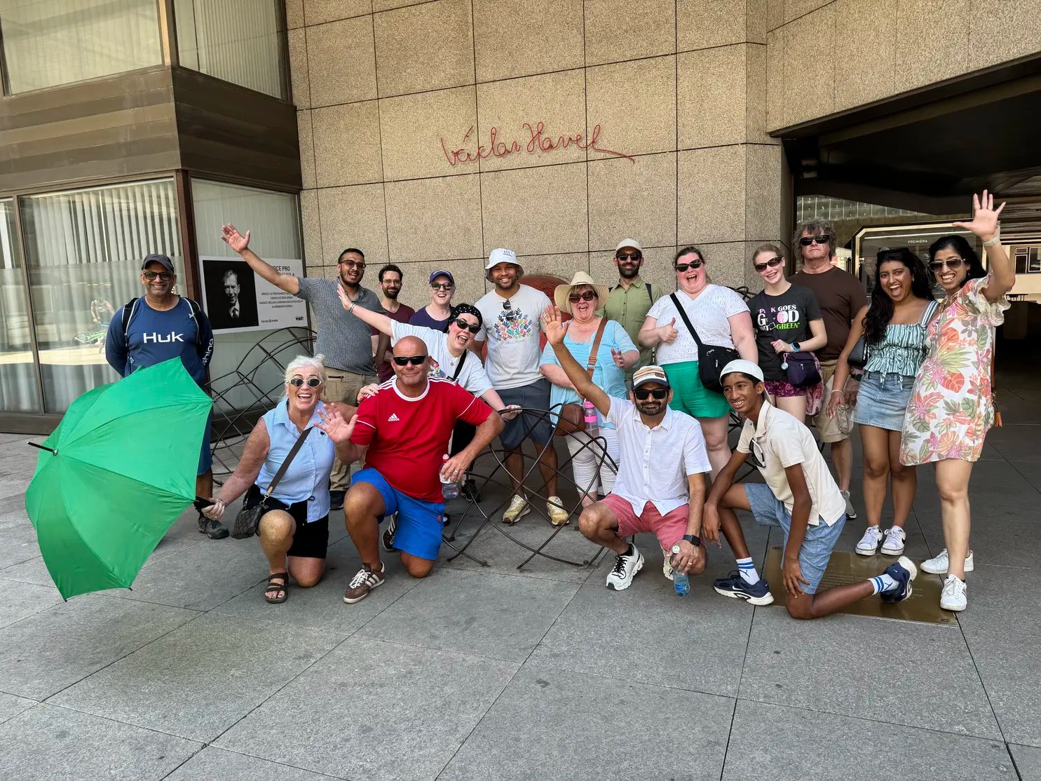 Tour group in Prague 2