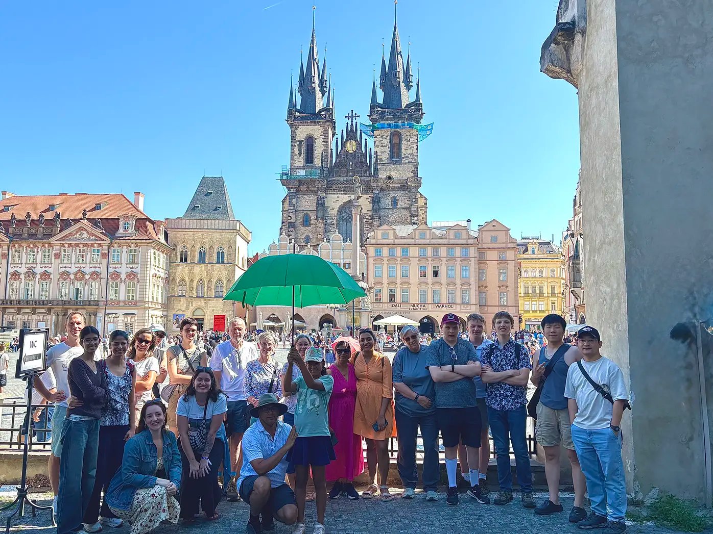 Tour group in Prague 3